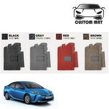 커스텀 프리우스 코일매트 카매트 일체형 확장형 프리미엄제작, 프리우스C(18년~) 1열+2열일체형 블랙, 토요타, 토요타