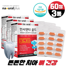 인사덴티 골드 튼튼한 치아 뼈 건강 항산화 프로폴리스 60정 플라보노이드 17mg 비타민C 칼슘