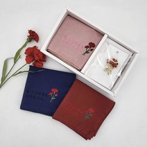 어버이날 선물 카네이션 손수건 브로치 선물세트