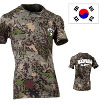아미캠프 쿨론 해군 디지털 군인 반팔 티셔츠 밀리터리 기능성 티