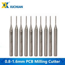 밀링커터날 공작 척 공구홀더 10pcs pcb 밀링 커터 세트 0 8-1 3 175mm 옥수수 조각 커터 3 175mm 섕크 cnc 라우터 pcb 기계 용 비트 엔드 밀, 10개 3.0mm