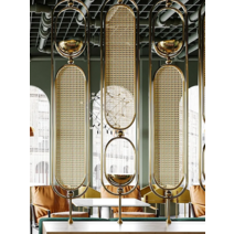 인테리어 철제 파티션 2023 그물 빨간색 스테인레스 스틸 그릇 뚜껑 장식 등나무 롤리팝 거실 회전 다리미 레스토랑 선반, 3.40280 스테인리스 스틸