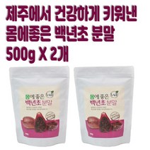 푸른들 제주산 백년초 분말 500gX2개(제주 백년초 천년초 열매 선인장 가루 천연 부모님 건강 분말)