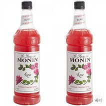 Monin Premium Rose Flavoring Syrup 모닌 프리미엄 로즈 장미 시럽 33.8oz(1L) 2팩