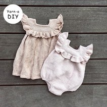 야나 [DIY패키지][니팅 포 올리브] 코튼 메리노 러플 롬퍼 & 드레스(+인쇄도안) 니팅포올리브 아기옷뜨기 유아옷만들기 대바늘뜨개 diy키트 대바늘 뜨개질, 코튼 메리노 5볼, 소프트 아쿠아