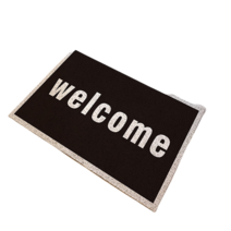 포유 현관 입구 대형 HOME 심플 코일 발매트, WELCOME심플 코일 발매트(60X90), 블랙, 1개
