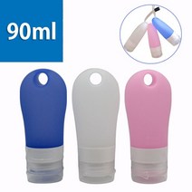 여행용 실리콘 공병 고리 용기 휴대용 리필 튜브 90ml, 90ml 핑크