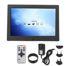 디지털액자 전자액자 전자앨범 100 ‑ 240V 10in LCD 디지털 사진 프레임 IPS 풀보기 화면 HD 1280x800 USB, 02 미국 플러그