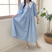 쉬즈아츠 보브카라 원피스 반팔원피스 루즈핏원피스 러블리원피스 국내제작