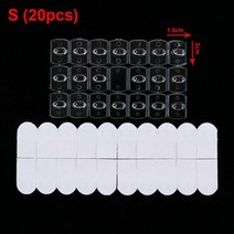 무타공액자걸이 못없이액자걸기 꼬꼬핀 꼭꼬핀 620pcs 벽 투명 이동식 후크 강한 원활한 케이블 클램프 접착 후크 랙 욕실 주방 수건 키 걸이 도구, 20개