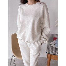 민스타일 기모 맨투맨 조거팬츠 트레이닝세트