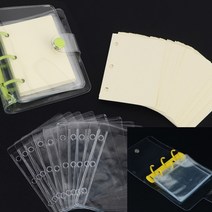 유디씨티 투명 미니 링바인더 케이스 속지 무지종이 60매 3공바인더속지 바인더종이