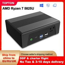 AMD Ryzen 7 5825U 5800U 미니 PC 2 * NVMe DDR4 OPNsense 4x 인텔 i226V 2.5G NAS 서버 방화벽 기기 3x4K UHD, 해외공급사, Ryzen 7 5825U + EU, 8GB DDR4 256GB NVMe