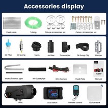 차량용 온풍기 캠핑 대형 화물차 서리 안개 제거기 Hcalory-12V 5-8KW 디젤 에어 히터 트럭 SUV 캐러밴, [01] Type 1