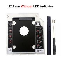 cd롬 리더기 씨디룸 DVD 플레이어 ODD oullx 옵티컬 베이 HDD 캐디 12.7mm 9.5mm 9mm sata 3.0 2.53939 노트북용 hd 하드 디스크 189, 12.7mm LED 없음