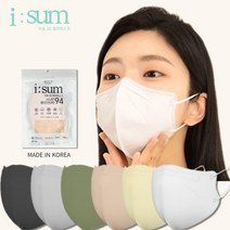 대기업 선정된 i sum 이숨 새부리형 컬러마스크 6매입, 10봉(무료배송), 6개, 화이트