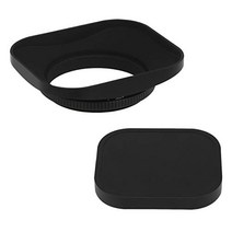 Haoge LH-B46T 46mm 사각형 금속 나사 포함 렌즈 후드 음영 디자인 캡 부착 for 46mm Canon 캐논 Nikon 니콘 Sony 소니 Leica 라이카 Zeiss 칼 자이스 Voigtlander 폭렌더 렌즈 Fujifilm 후지 필름 Olympus