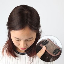 여성용 가르마 정수리가발 CW2003, 진한갈색, 1개
