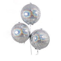 미미파티 생일 파티 미러볼 풍선 25cm, 실버, 30개