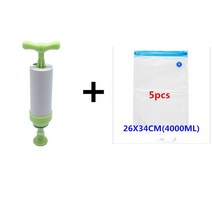 가정용진공포장기계 진공포장기 가정용진공포장기 압축기 가정용 수동 식품 진공 실러 포장 씰링 기계 주방 보관 가방 투명 비닐 봉투 보호기 5 개, white26x34cm