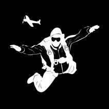 잘 나가는 완전 빠른 더 빠르게 스카이 다이빙 익스트림 스포츠카 방수 데칼 노트북 가방 트럭 오토바이