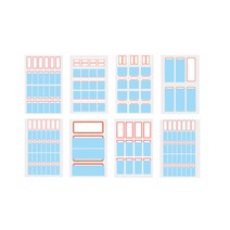 대진상사 견출지 보호용네임스티커(18종택1), 4002(적), 1포