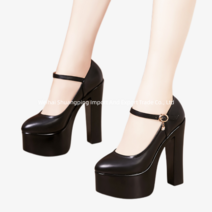 웨딩 슈즈 에나멜 구두 가보시힐 메리제인 모델 무대