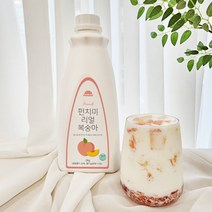 펀치미 복숭아 베이스 대용량 2kg 홈카페 카페 재료 즙 농축액 설탕시럽 주스 음료, 1개