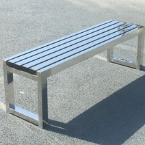 스테인리스 벤치 의자 야외 카페 식당 흡연실 체어, 2000x400x450mm