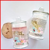 (공효진용기 2개만들기) 뿔사슴-크리스마스 양초 젤캔들 키트 만들기(150ml/2), 클린코튼, 핑크