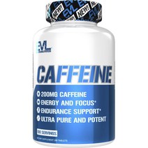 EVLUTIONNUTRITION 카페인 타블렛, 100개입, 1개