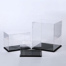 피규어 투명 케이스 정리함 아크릴 디스플레이 빌딩 블록 액션 수집품 모델 용 방진 쇼, 15x15x30cm