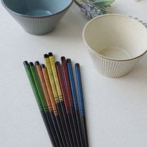 내구성좋은 로 제작된 라인넷 옻칠 젓가락 옷칠 우드 나무 컬러, 오렌지