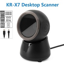 전방향 고속 플랫폼 2D 바코드 스캐너 이미지 데스크탑 QR 리더 핸즈프리 유선 USB, 01 KR-X7