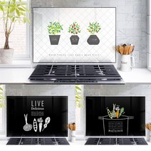 주방아트보드 600x500 아트월액자 꾸미기 강화유리 벽, 조이블랙