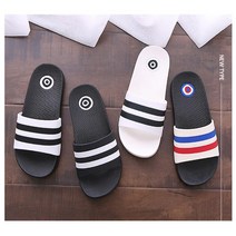 커플 슬리퍼 학생 실내화 패션 신발 청소 가정용 쿠션, 맨블랙