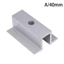 태양열 발전 거치대 솔라 패널 클립 태양광 브라켓 40-80mm 태양 전기 장착 마운트의 중간 클램프 브래킷 PV 태양압 조절 시스템 B1Y0 지원, China, 40mm