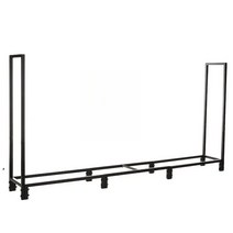 장작거치대 야외 랙 글램핑 나무 수납 땔감 보관함 캠핑 선반 펜션 감성, A. 검은색