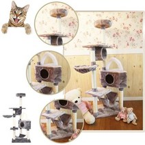 천연재료 안심 고급 캣타워 고양이선물 운동기구 계단, 선택사항_그레이, 상세페이지 참조