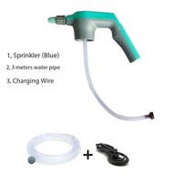전기 충전 압력 노즐 꽃 물뿌리기 가정용 미니 스프레이 정원 물을 수, 03 Blue head 3m pipe