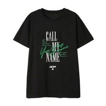 New Kpop GOT7 Call My Name 앨범 셔츠 힙합 스트리트웨어 루즈 의류 티셔츠 반팔, XXS, Black