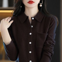 YAPOGI 홍 주 봄 니트 티셔츠 여성 긴팔 셔츠 스웨터