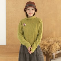 [디얼마미] 비비드 기모 티셔츠 미시옷 빅사이즈 엄마옷 중년 여성 마담