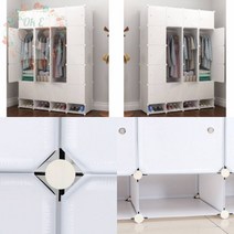 옥이드림 화이트 옷장 147X201CM DIY수납장 옷정리선반 소형가구