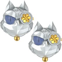 NEW 딥쎈 1+1 럭셔리 명품 고양이 자동차 리필향6개입 차량용방향제, 2번:화이트실버(본체2개)+향(플라워가든)