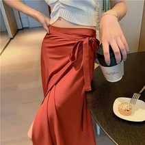 플레이어 스커트 주름 바스락 플리츠 보헤미안 원피스 샷시 롱 랩 사이드 스플릿 프릴 쉬폰 비치 앵클 여성 여름