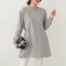 시크루즈 텔린 라운드 플레어 롱 티셔츠 BDTE407