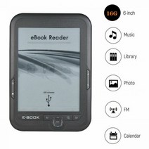 E북 E북리더기 이북 EBOOK 완전 뉴 블랙 그레이 전자책 16GB e-잉크 스크린 6 인치 리더기 태블릿 ebook, 전자 책 리더 + 케이스 세트, 16G Black Grey