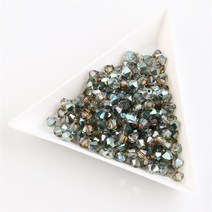 ZHUBI AAA 유리 Bicone 스페이서 비즈 6mm 8mm 크리스탈면 처리 구슬 공예 보석 액세서리 대량, [02] 8mm 35pcs, [40] rose green