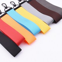 단색 무지 기본 컬러 리본 스트랩 키링 키체인 가방 고리 열쇠고리 키홀더 DIY 만들기 제작 데코 꾸미기 자수 이니셜 새기기 보라색 퍼플, 화이트